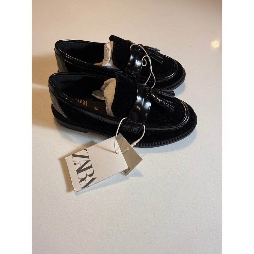 Zara black tasseled